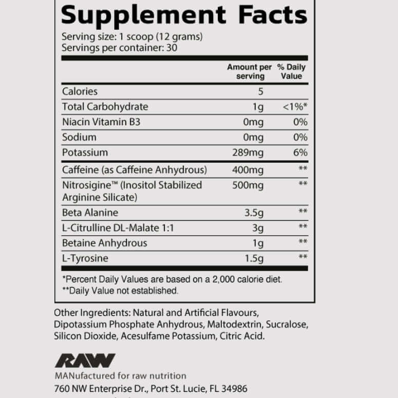 Raw Nutrition Pre Extreme