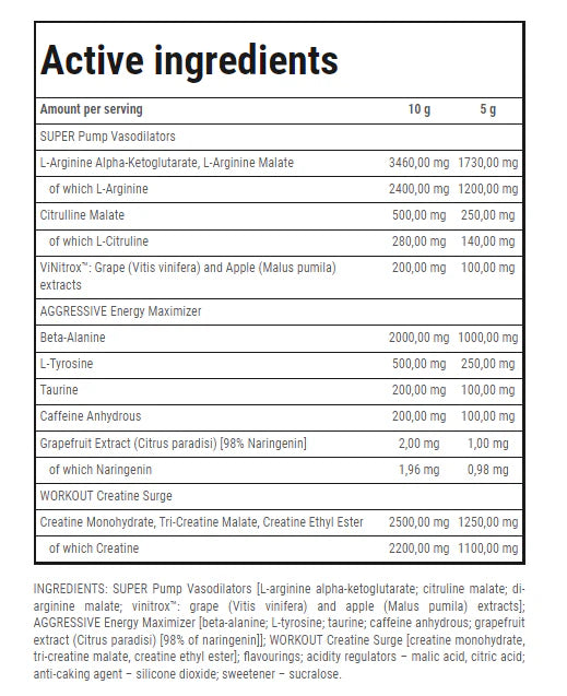 TREC S.A.W - super aggressive workout 200g