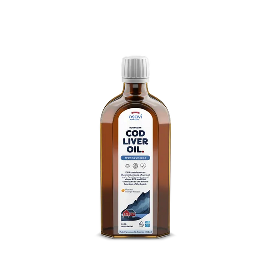 Norwegian Cod Liver Oil 1000 mg Omega 3, natural orange flavour