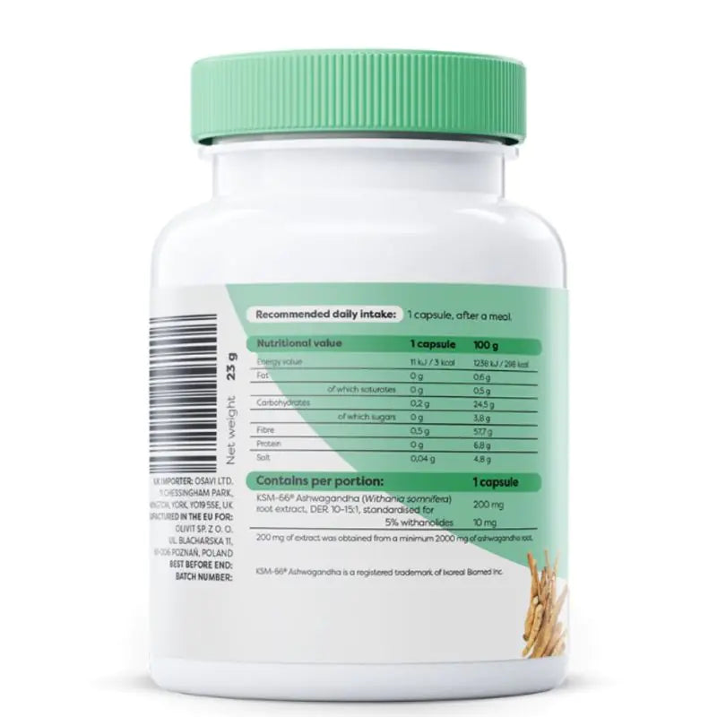 Osavi Ashwagandha KSM-66 200mg Capsules 60